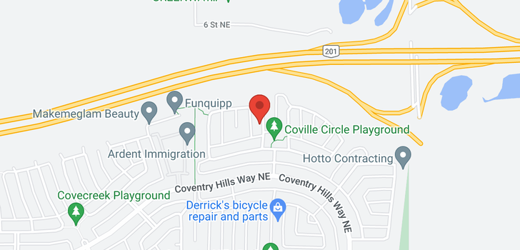 map of 284 Coville Close NE